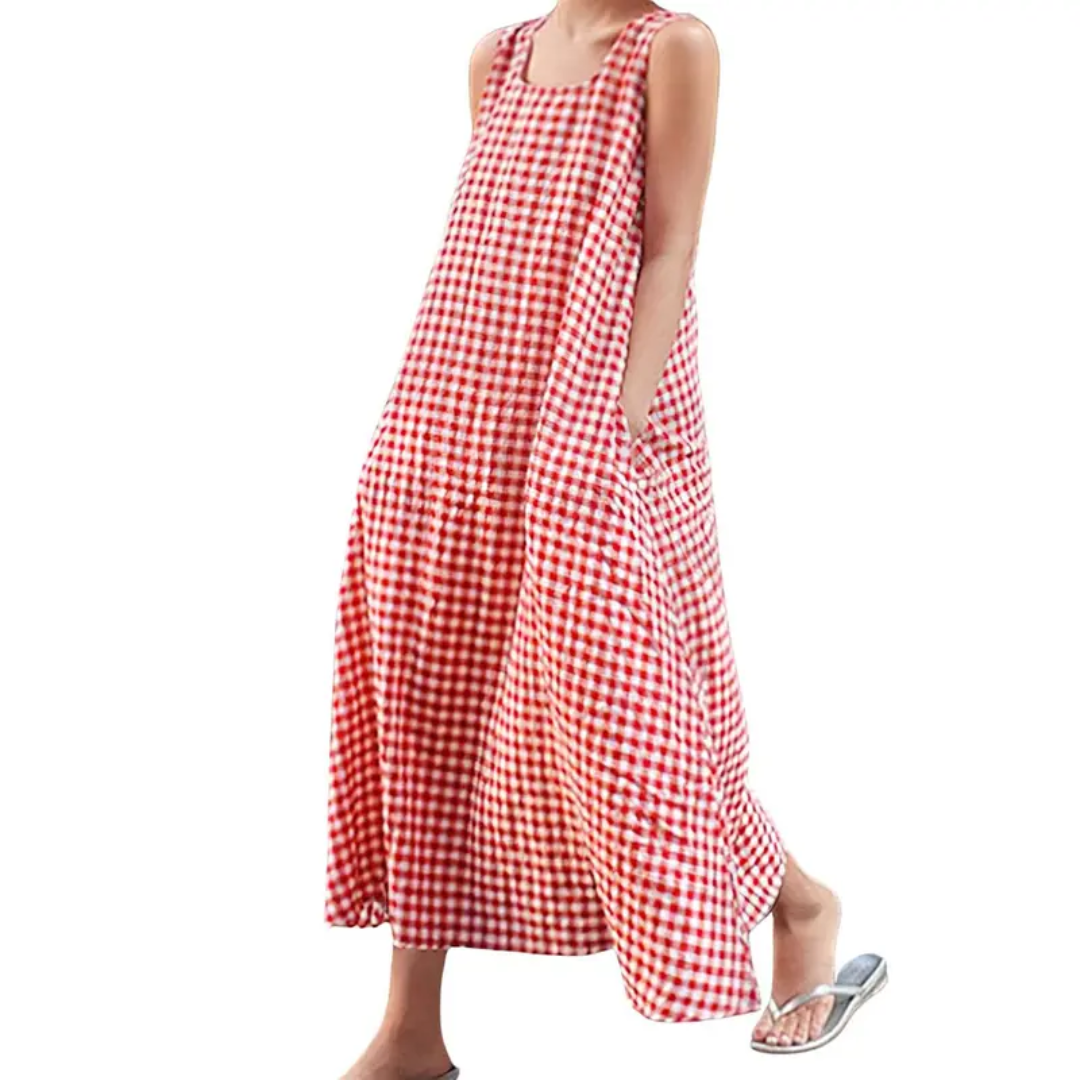 Ashcroft Breezy Plaid Pocket A-Line Dress – view 4