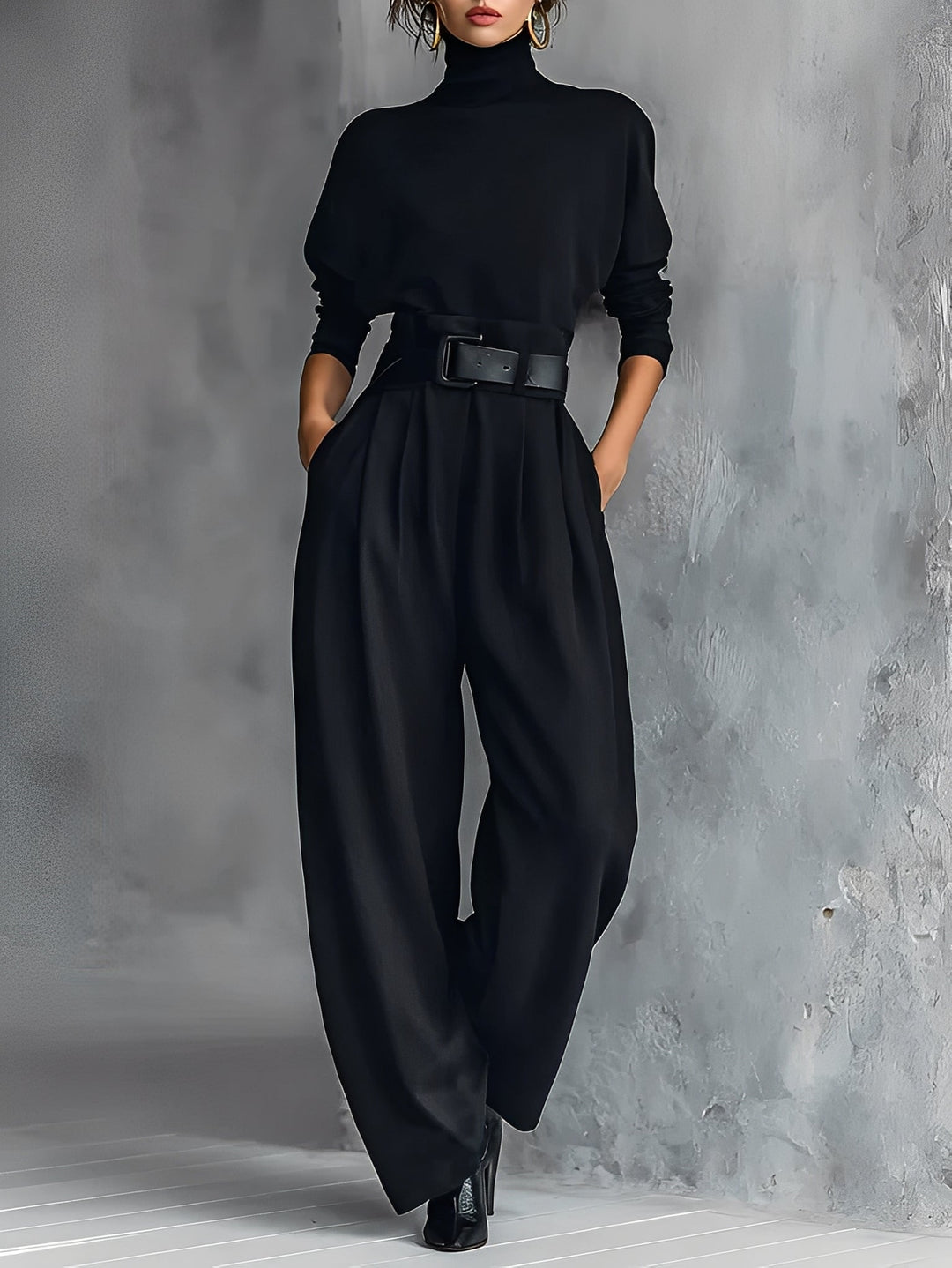 Rinelle | Roll-Neck and Straight Trousers Set