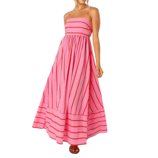Ashcroft Striped Spaghetti Strap Swing Maxi Dress