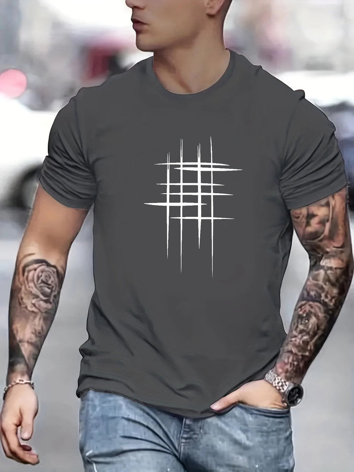 Cazel | Elegant Round-Neck T-Shirt with Graphic Print