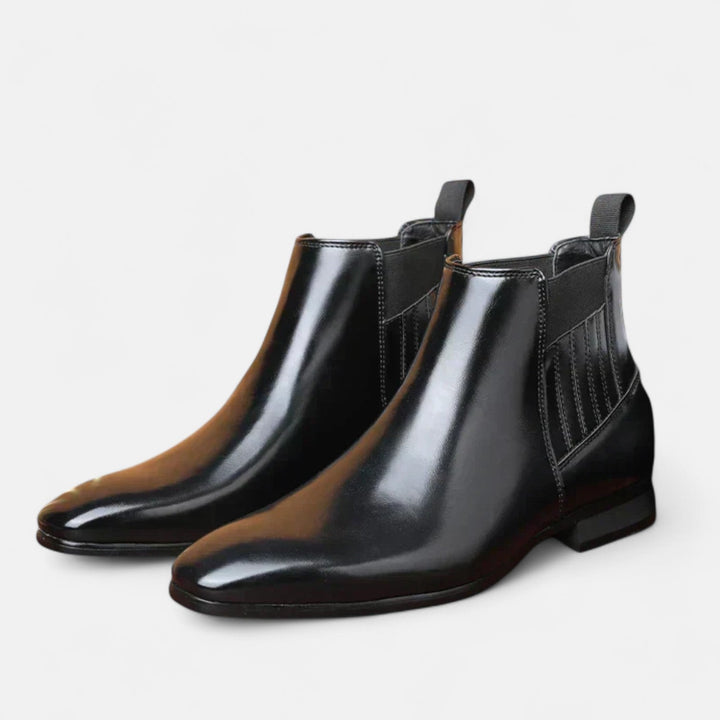 Ashcroft | Faustino Elegant Men's Faux Leather Ankle Boots