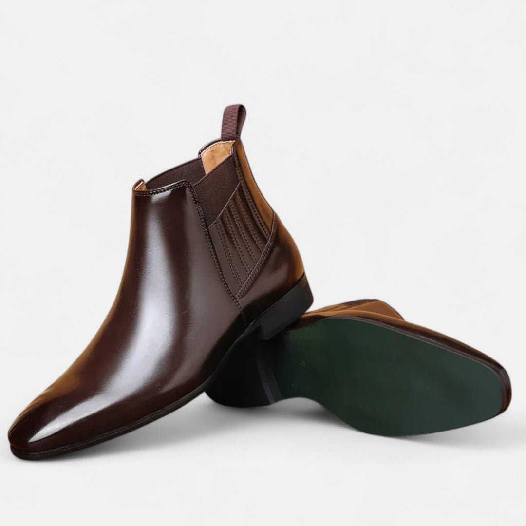 Ashcroft | Faustino Elegant Men's Faux Leather Ankle Boots
