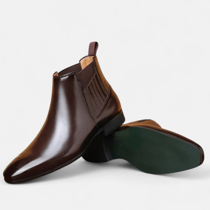 Ashcroft | Faustino Elegant Men's Faux Leather Ankle Boots