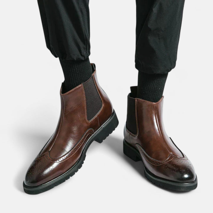 Ashcroft | Marzio Elegant Men's Faux Leather Chelsea Boots