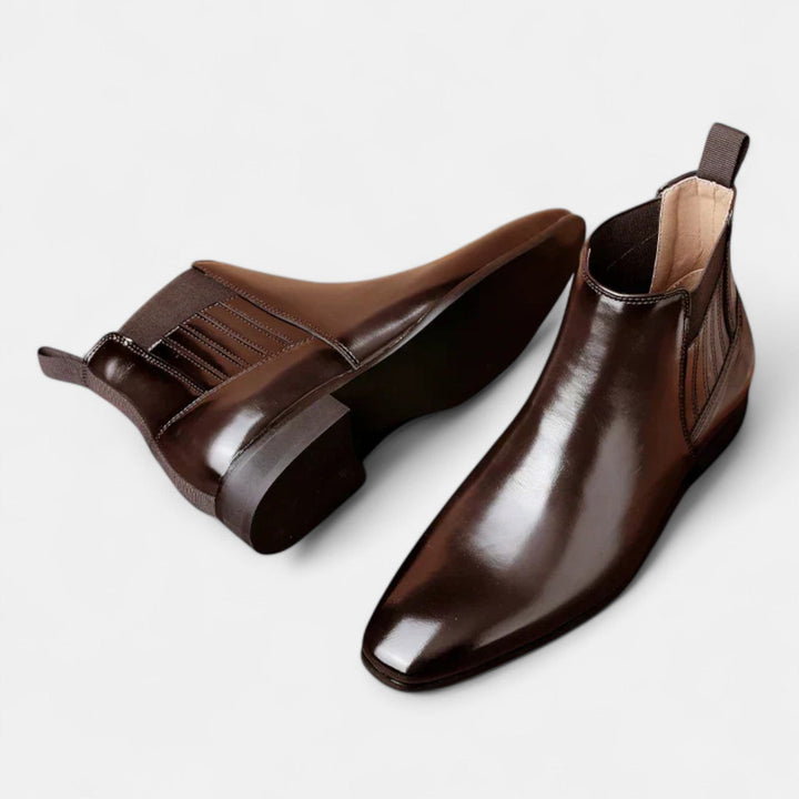 Ashcroft | Faustino Elegant Men's Faux Leather Ankle Boots