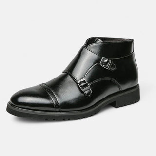 Ashcroft | Patrizio Men's Premium Vegan Leather Monk Strap Boots