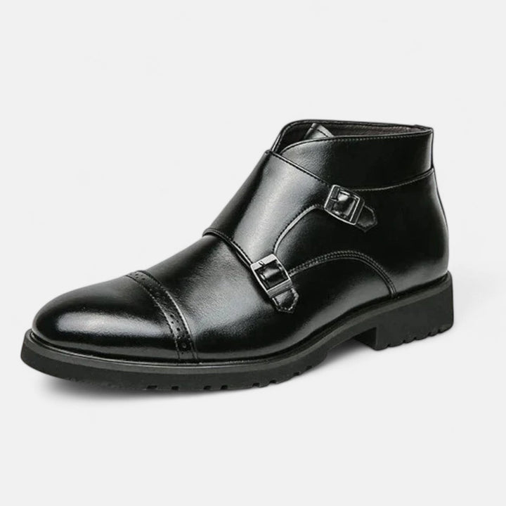 Ashcroft | Patrizio Men's Premium Vegan Leather Monk Strap Boots