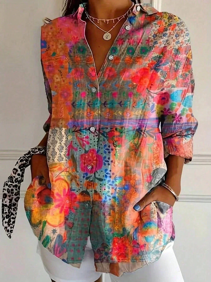 Ashcroft | Astrid Colourful Patterned Blouse
