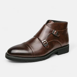 Ashcroft | Patrizio Men's Premium Vegan Leather Monk Strap Boots