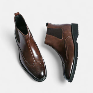 Ashcroft | Marzio Elegant Men's Faux Leather Chelsea Boots