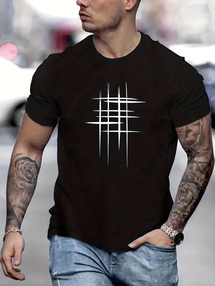 Cazel | Elegant Round-Neck T-Shirt with Graphic Print