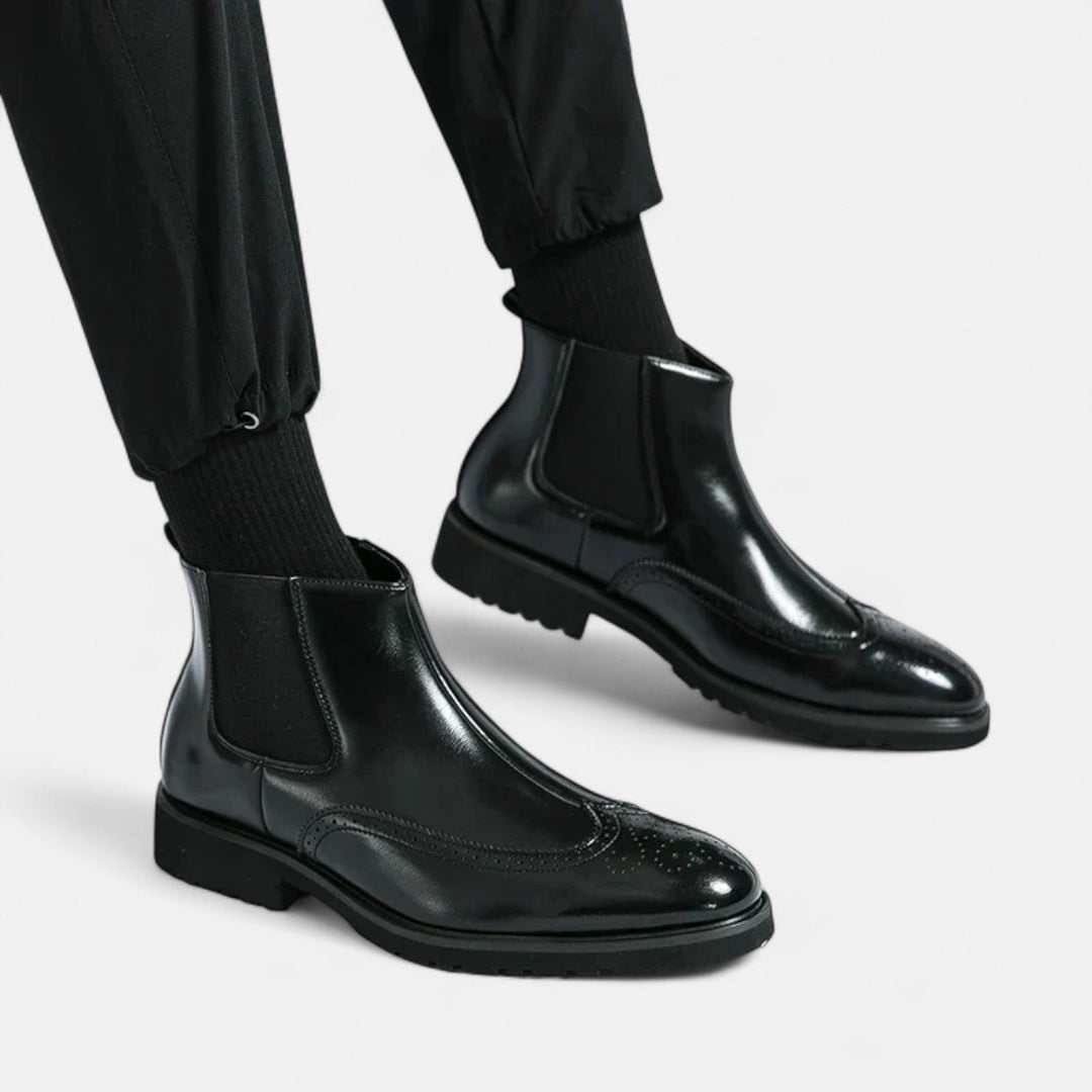 Ashcroft | Marzio Elegant Men's Faux Leather Chelsea Boots