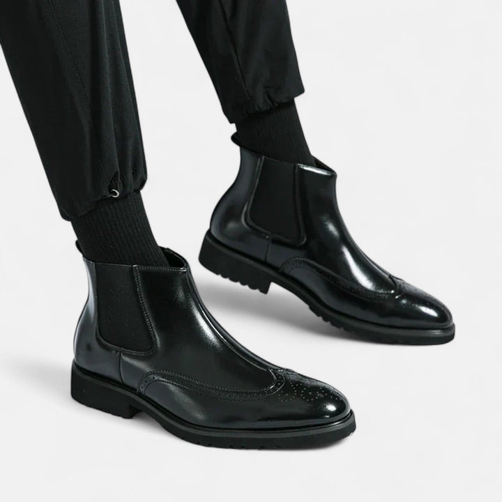 Ashcroft | Marzio Elegant Men's Faux Leather Chelsea Boots