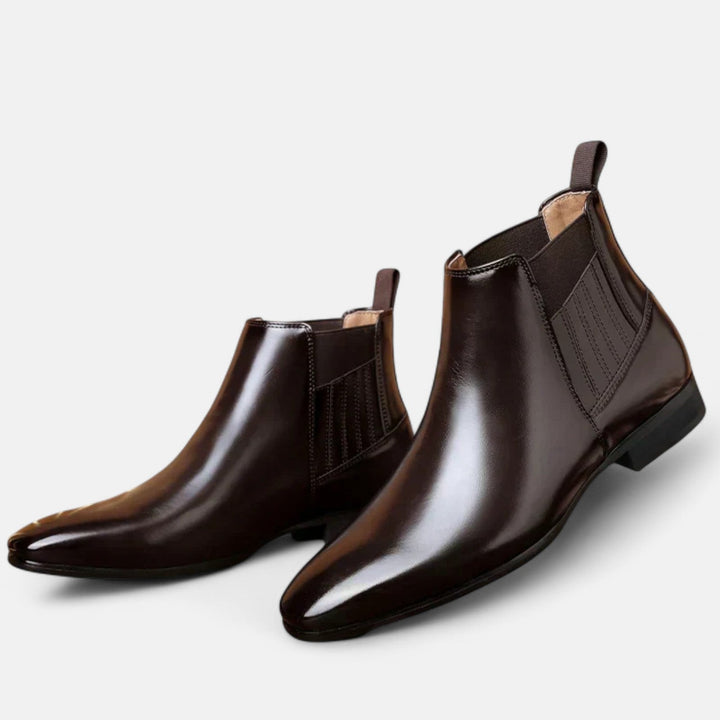 Ashcroft | Faustino Elegant Men's Faux Leather Ankle Boots