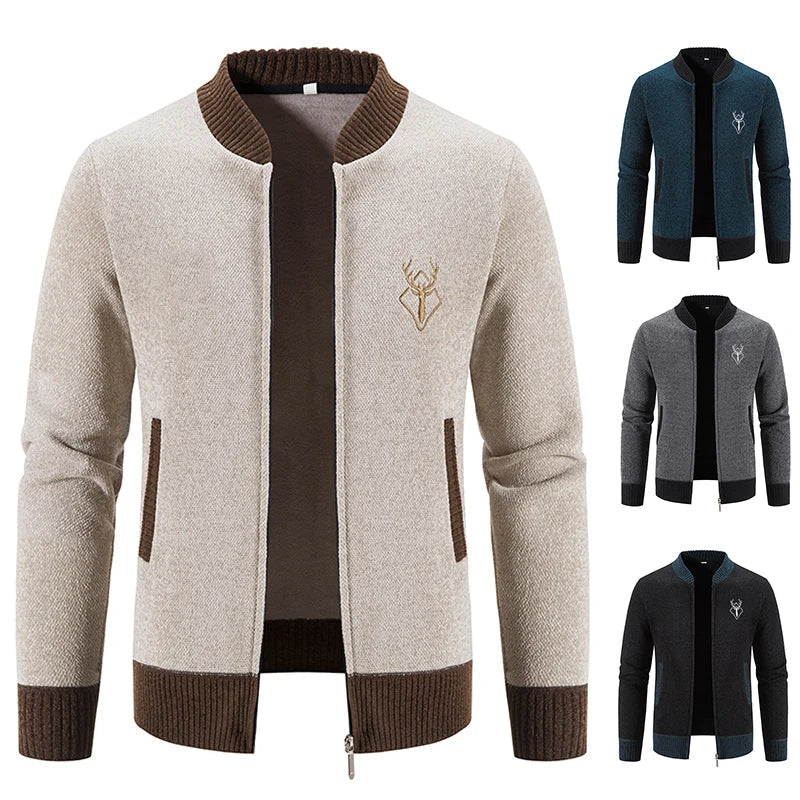 Pieter | Knitted Cardigan with Autumn Detail