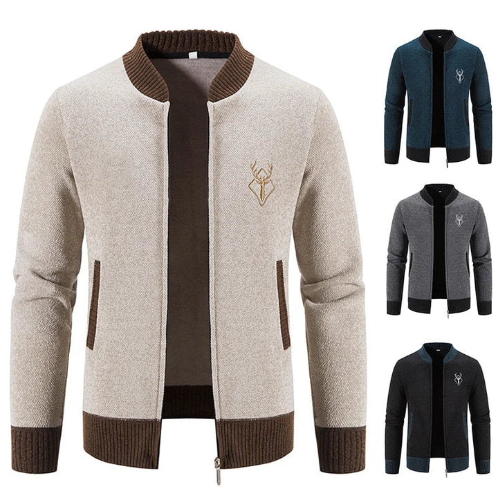 Pieter | Knitted Cardigan with Autumn Detail