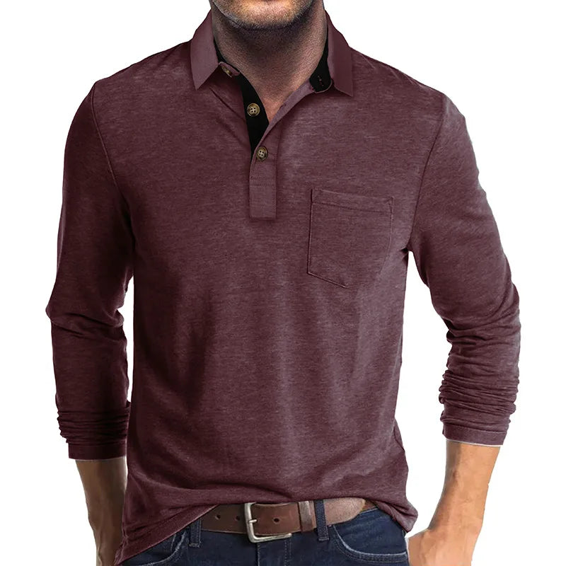 Ashcroft | Men's Solid Colour Long Sleeve Shirt