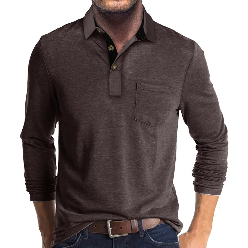 Ashcroft | Men's Solid Colour Long Sleeve Shirt