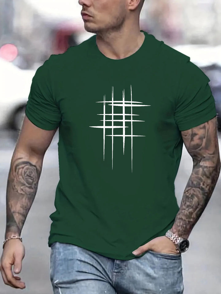 Cazel | Elegant Round-Neck T-Shirt with Graphic Print
