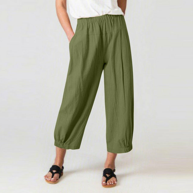 High-Waist Harem Trousers