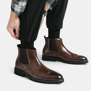 Ashcroft | Marzio Elegant Men's Faux Leather Chelsea Boots