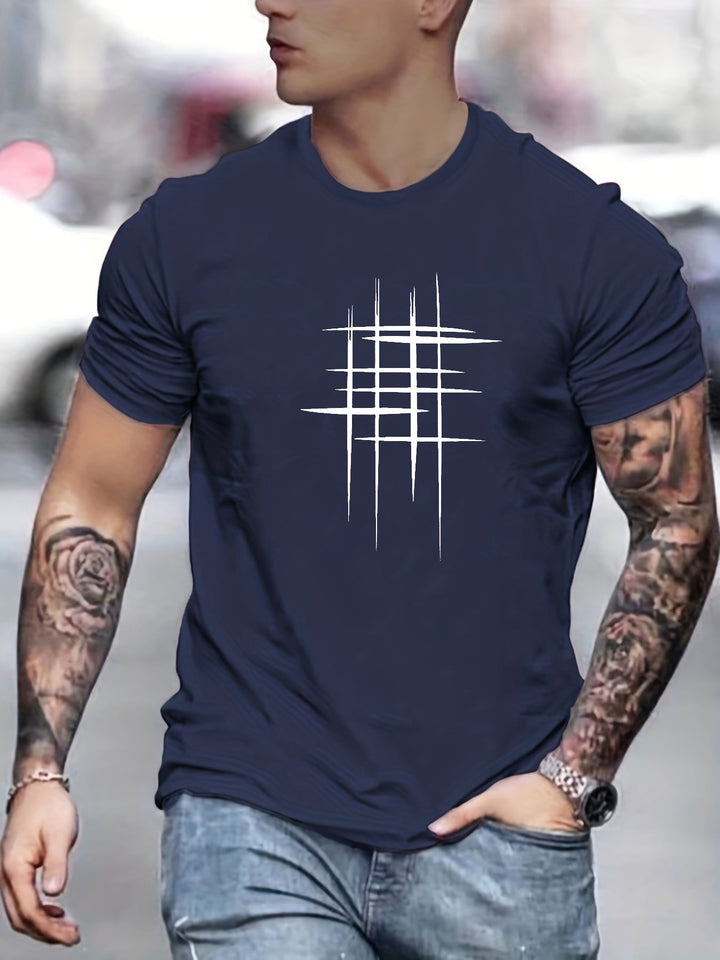 Cazel | Elegant Round-Neck T-Shirt with Graphic Print