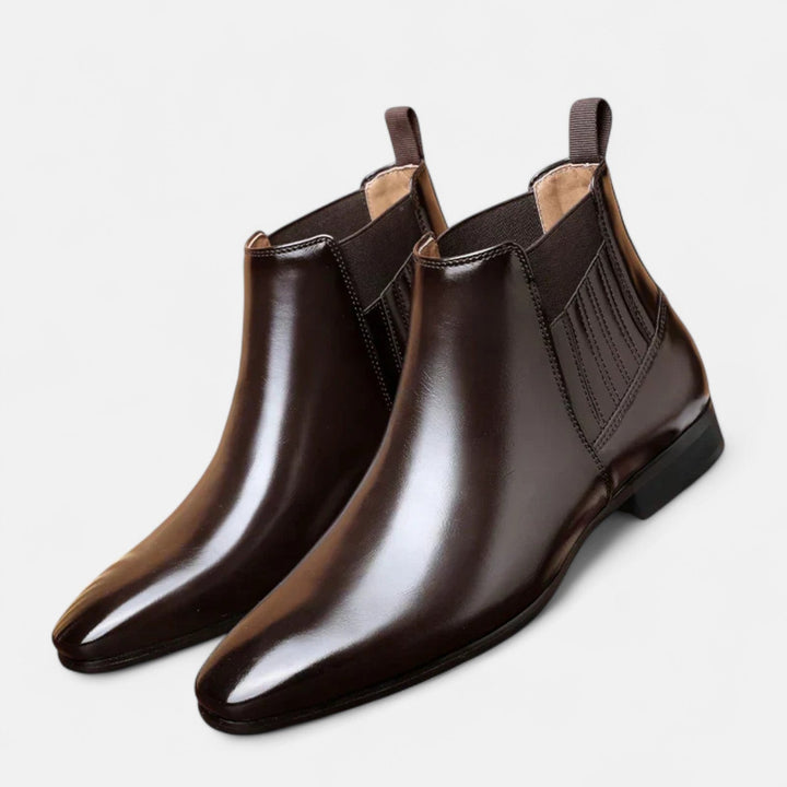 Ashcroft | Faustino Elegant Men's Faux Leather Ankle Boots