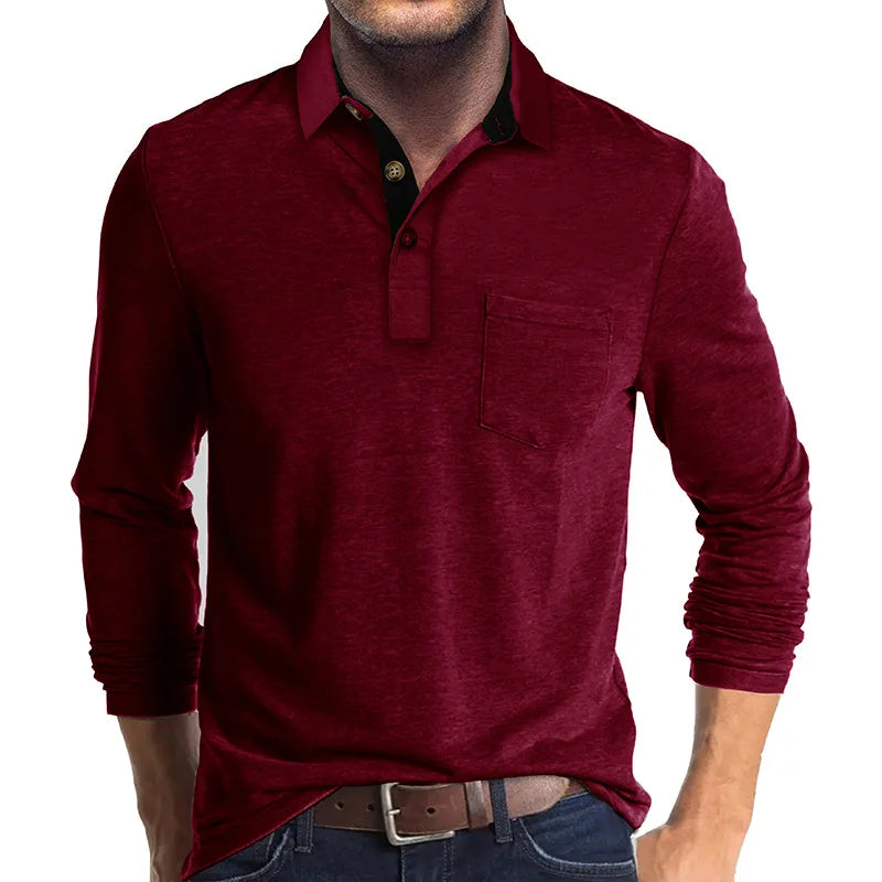 Ashcroft | Men's Solid Colour Long Sleeve Shirt