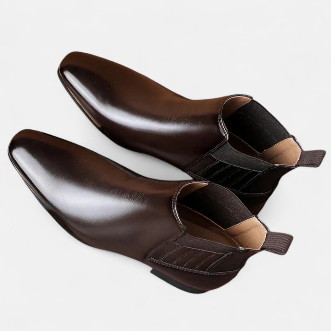 Ashcroft | Faustino Elegant Men's Faux Leather Ankle Boots