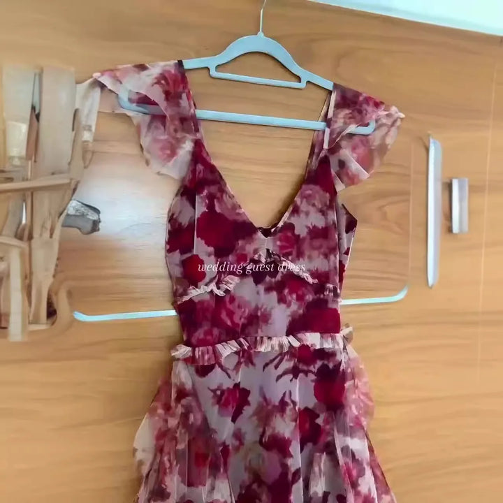 Ashcroft Romantic Floral Ruffle Maxi Dress – view 4