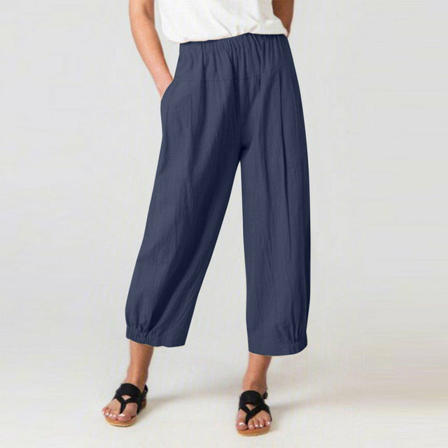 High-Waist Harem Trousers