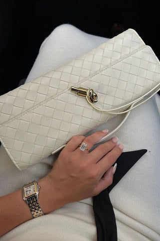 Melanie | Gold Bow Clutch