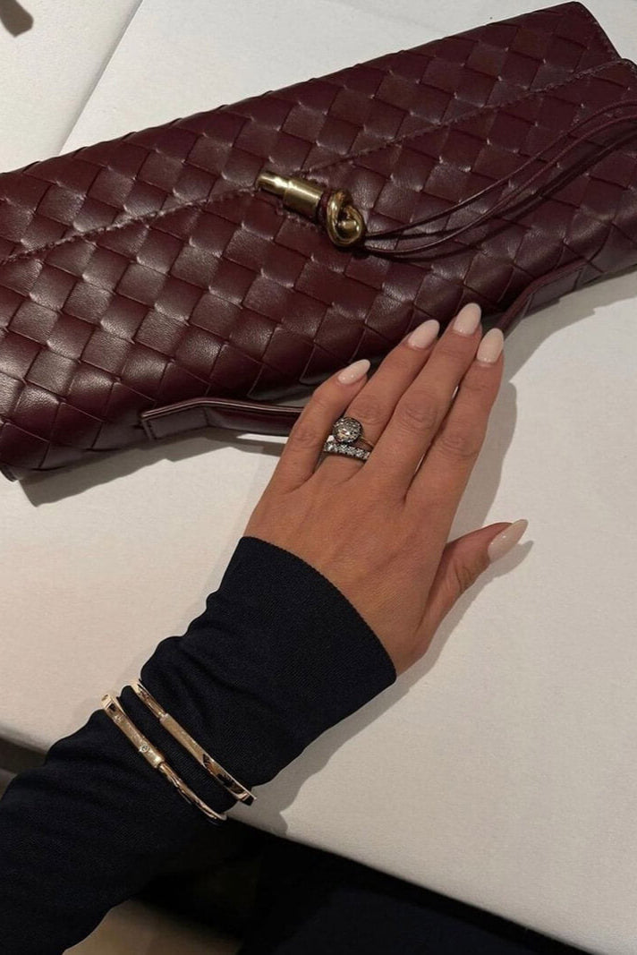 Melanie | Gold Bow Clutch