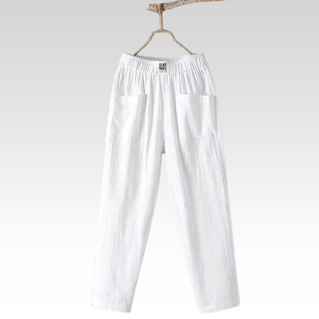 Ashcroft | Linen Blend Wide-Leg Trousers
