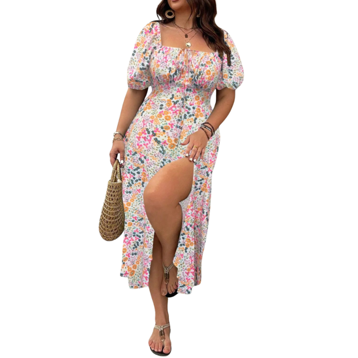 Ashcroft Trendy Plus Size Floral Print Dress – view 15