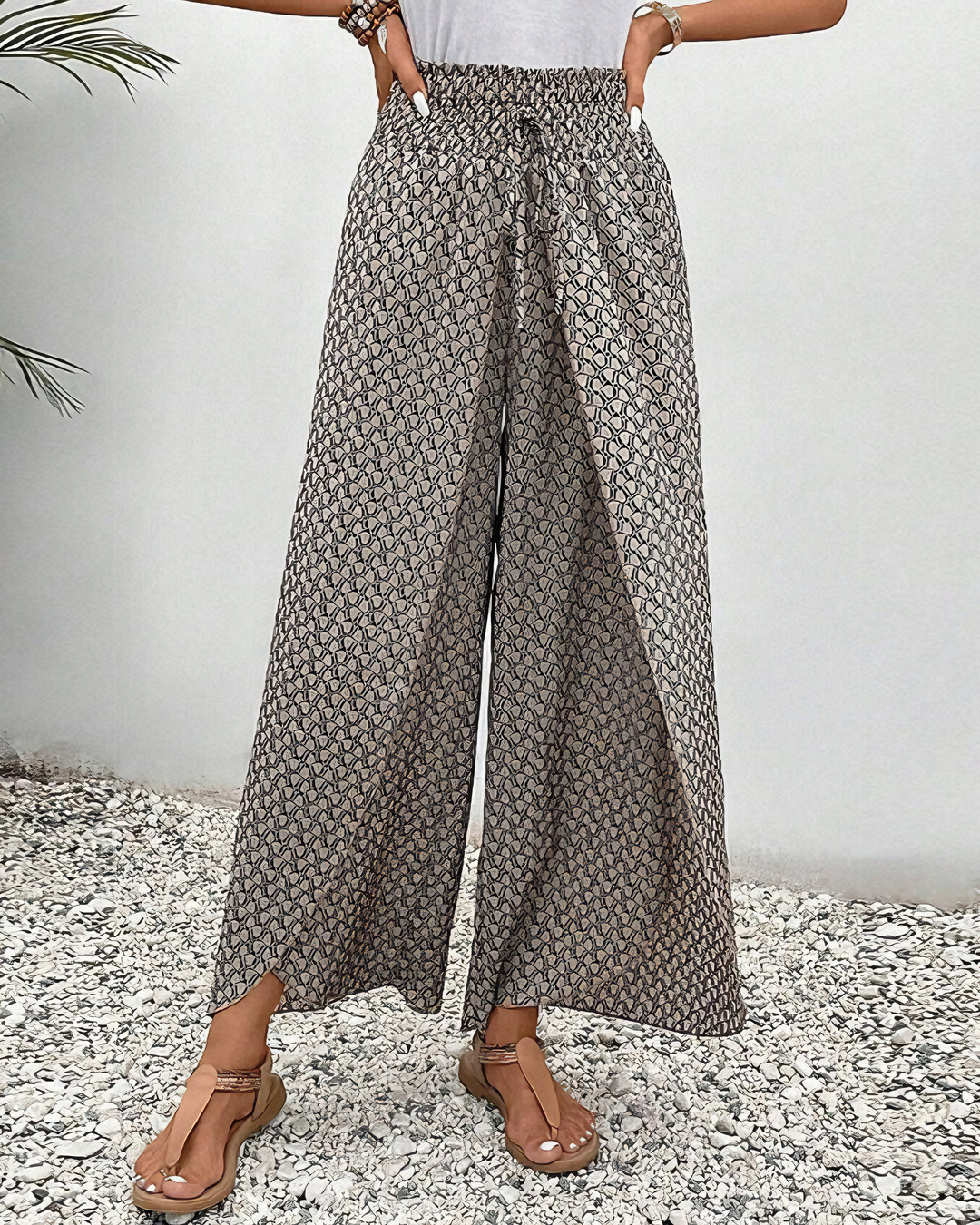 Ashcroft | Wide-Leg Trousers in Geometric Print