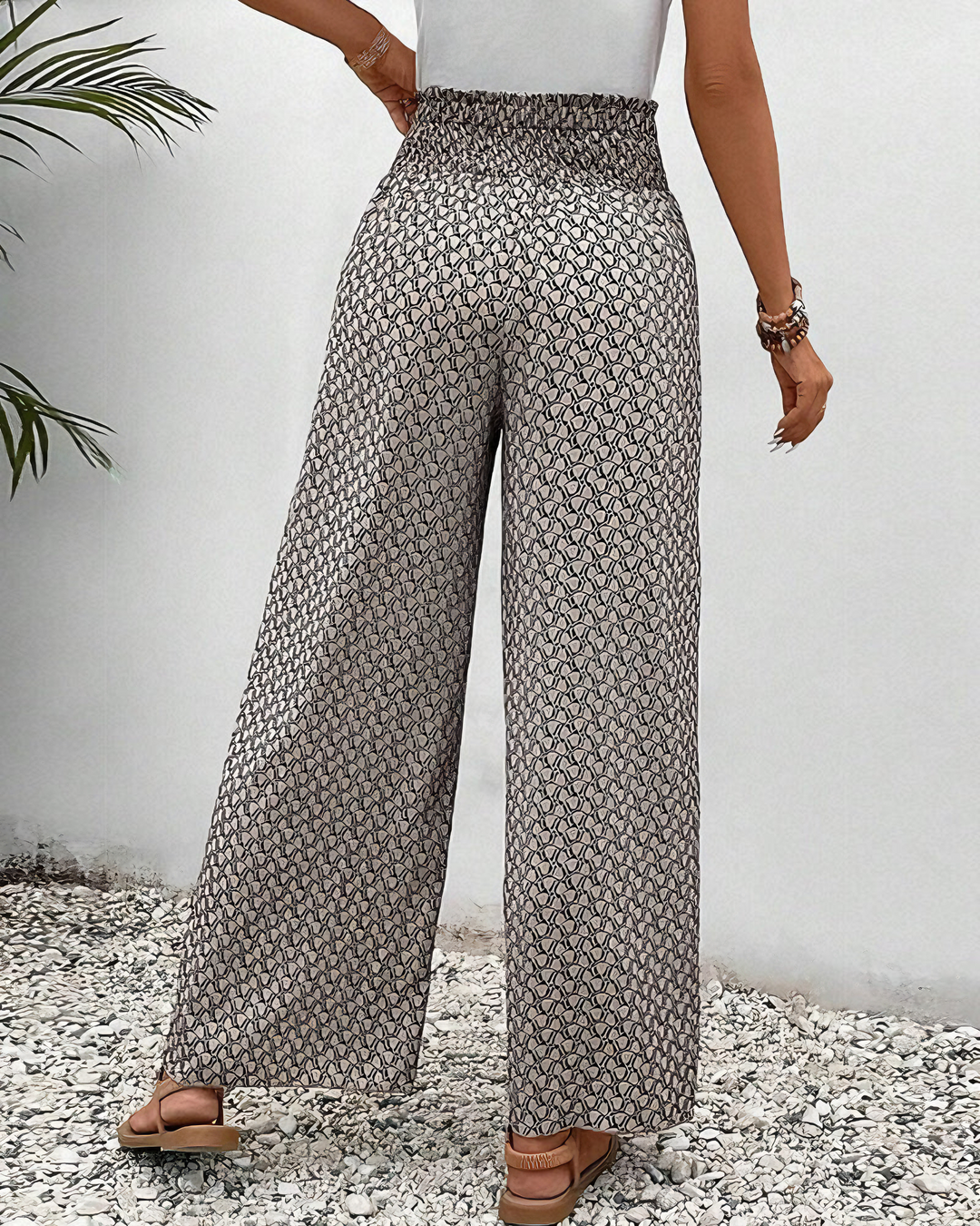 Ashcroft | Wide-Leg Trousers in Geometric Print