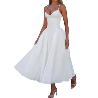 Ashcroft Sleeveless Waist-Cinched Maxi Dress