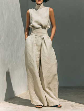Iris | Relaxed Sleeveless Wide-Leg Two-Piece Set