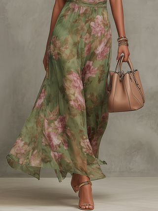 Lidia | Floral Halter Maxi Dress