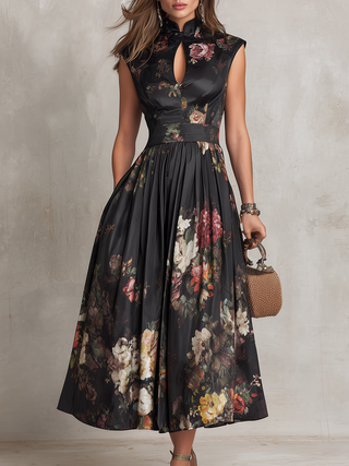Anneliese | Pleated Floral Midi Dress