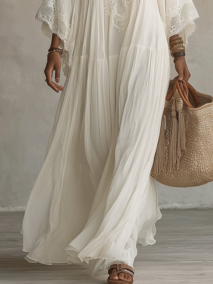 Ashcroft | Chiffon Lace Maxi Dress