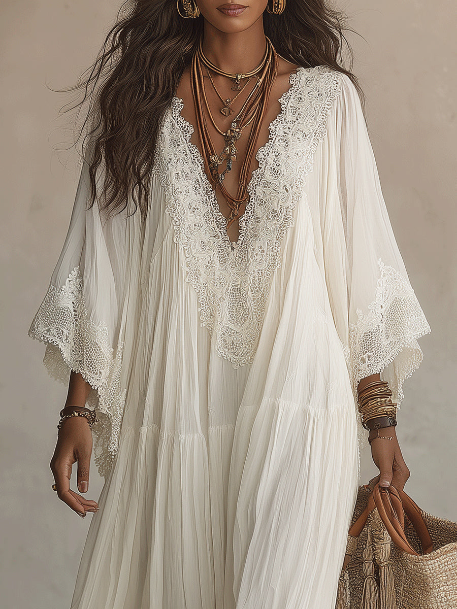 Ashcroft | Chiffon Lace Maxi Dress