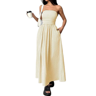 Ashcroft Striped Strapless Maxi Dress with Pockets – view 5