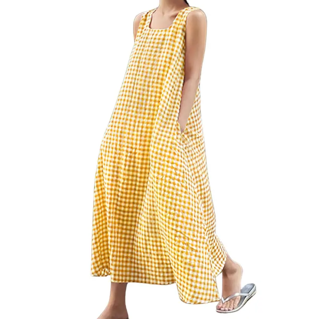 Ashcroft Breezy Plaid Pocket A-Line Dress – view 5
