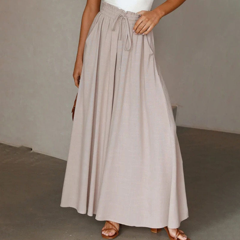 Wide-Leg Casual Trousers