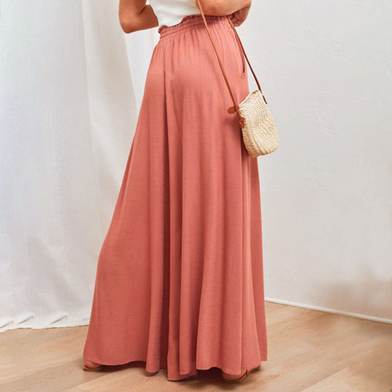 Wide-Leg Casual Trousers