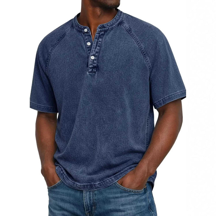 DONACCI Washed Denim Henley
