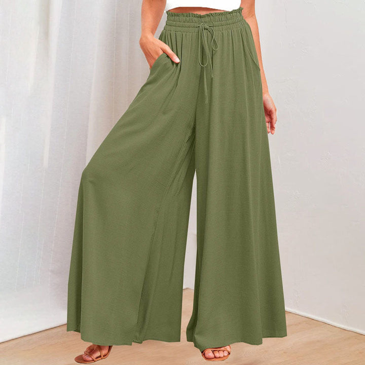 Wide-Leg Casual Trousers
