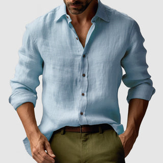 Ashcroft | Men's Vintage Linen Long-Sleeve Shirt
